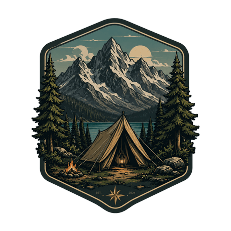 Mountain Camp Badge Adventure T-Shirt