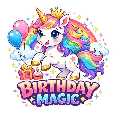 تيشيرت أطفال بتصميم Unicorn Birthday Magic