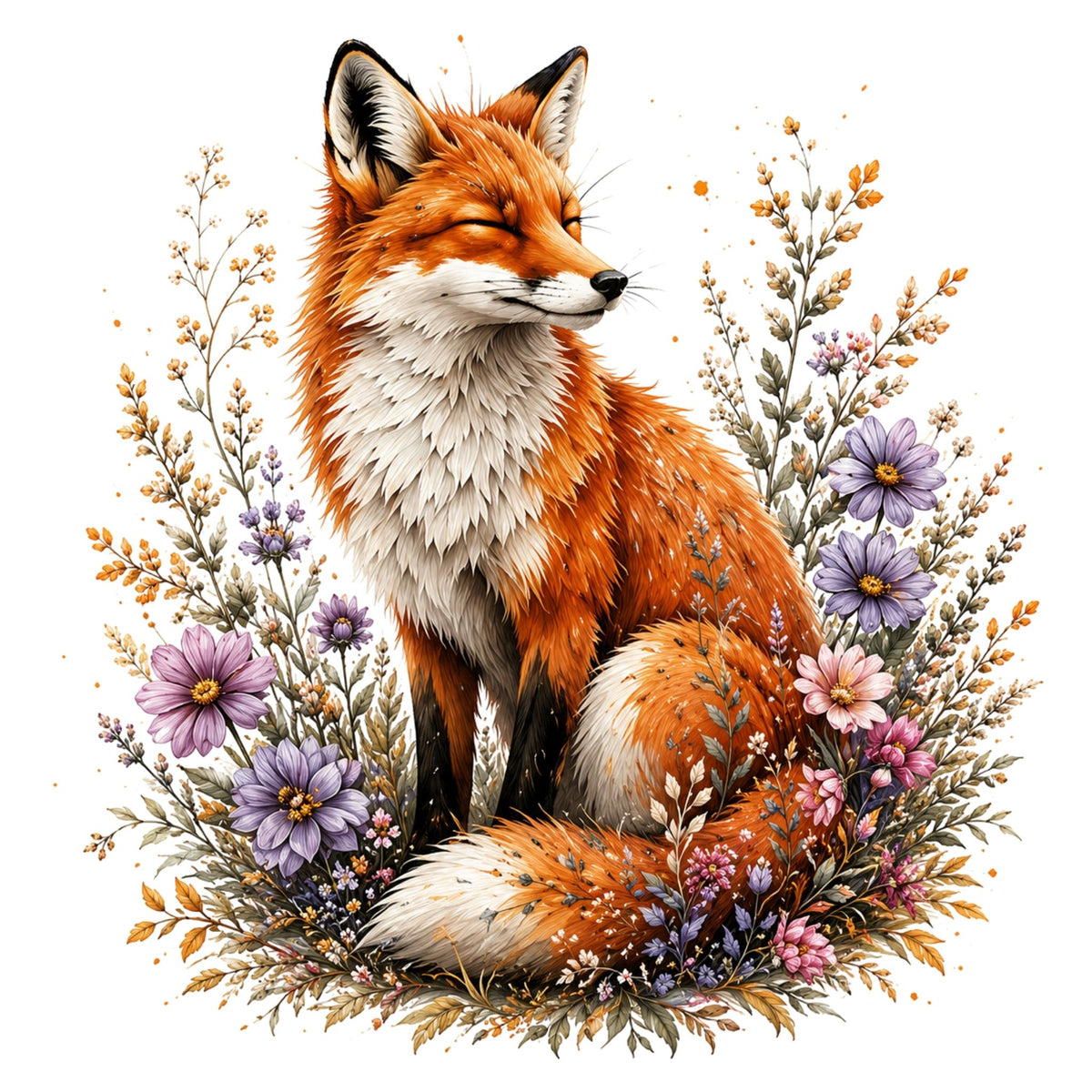 Wildflower Fox – Women’s T-Shirt