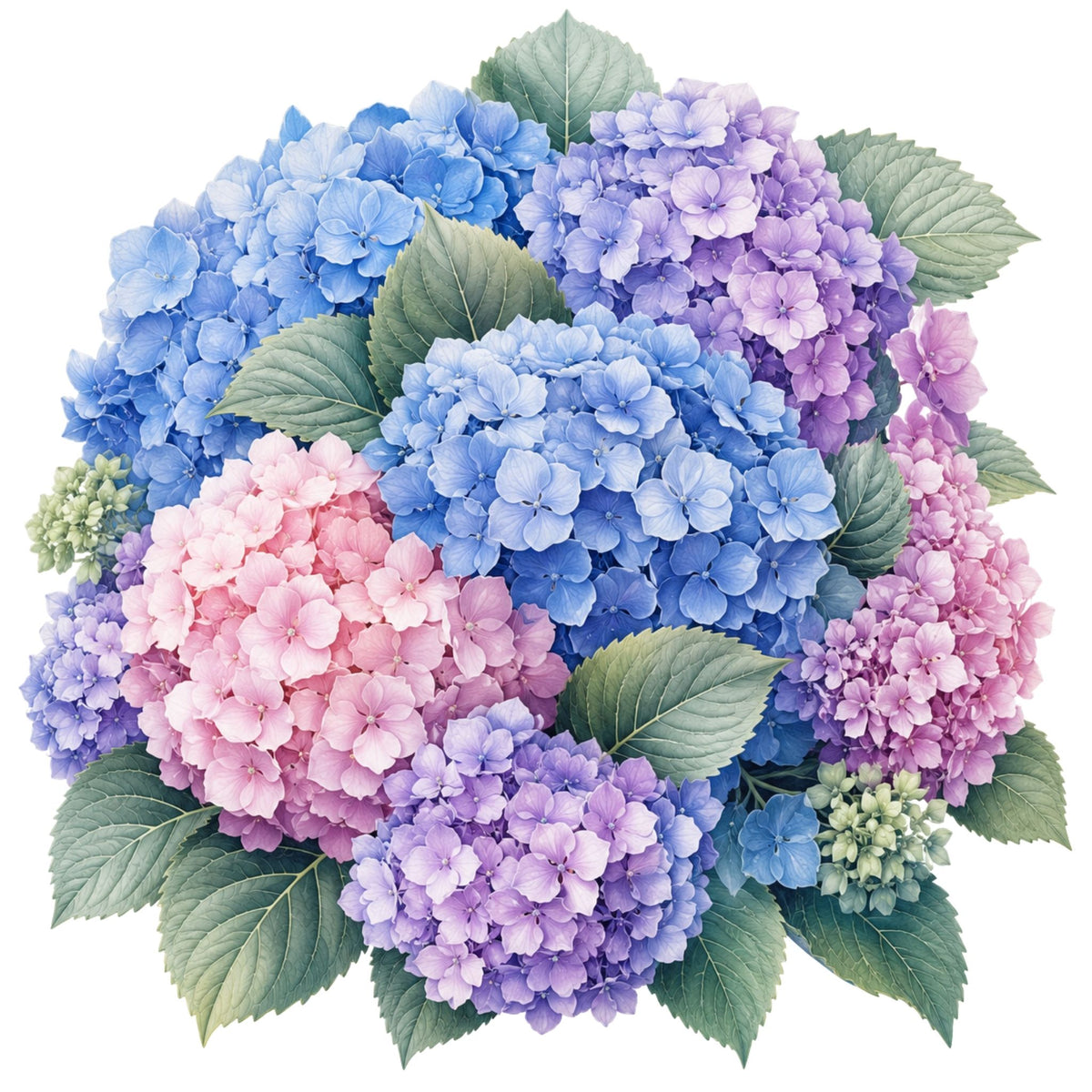 تيشيرت نسائي بتصميم Hydrangea Cloud