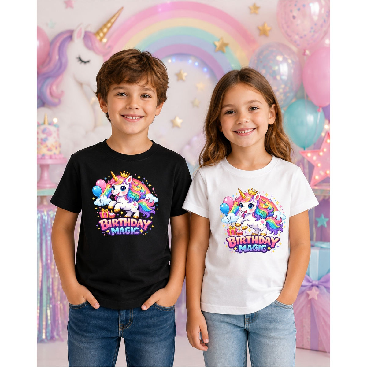 Unicorn Birthday Magic – Kids’ T-Shirt