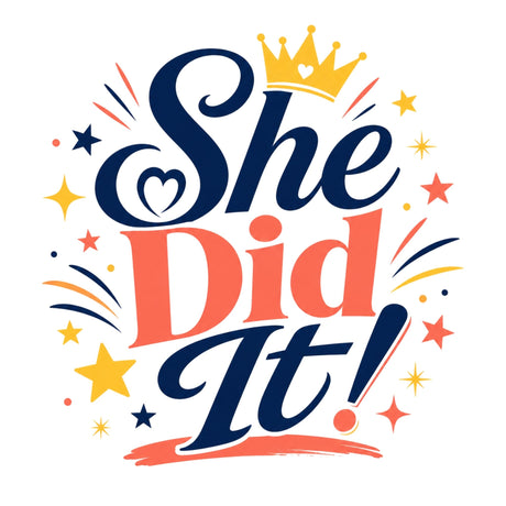 تيشيرت نسائي بتصميم She Did It