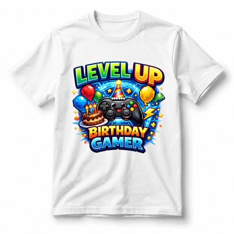 تيشيرت أطفال حفلة عيد ميلاد Level Up