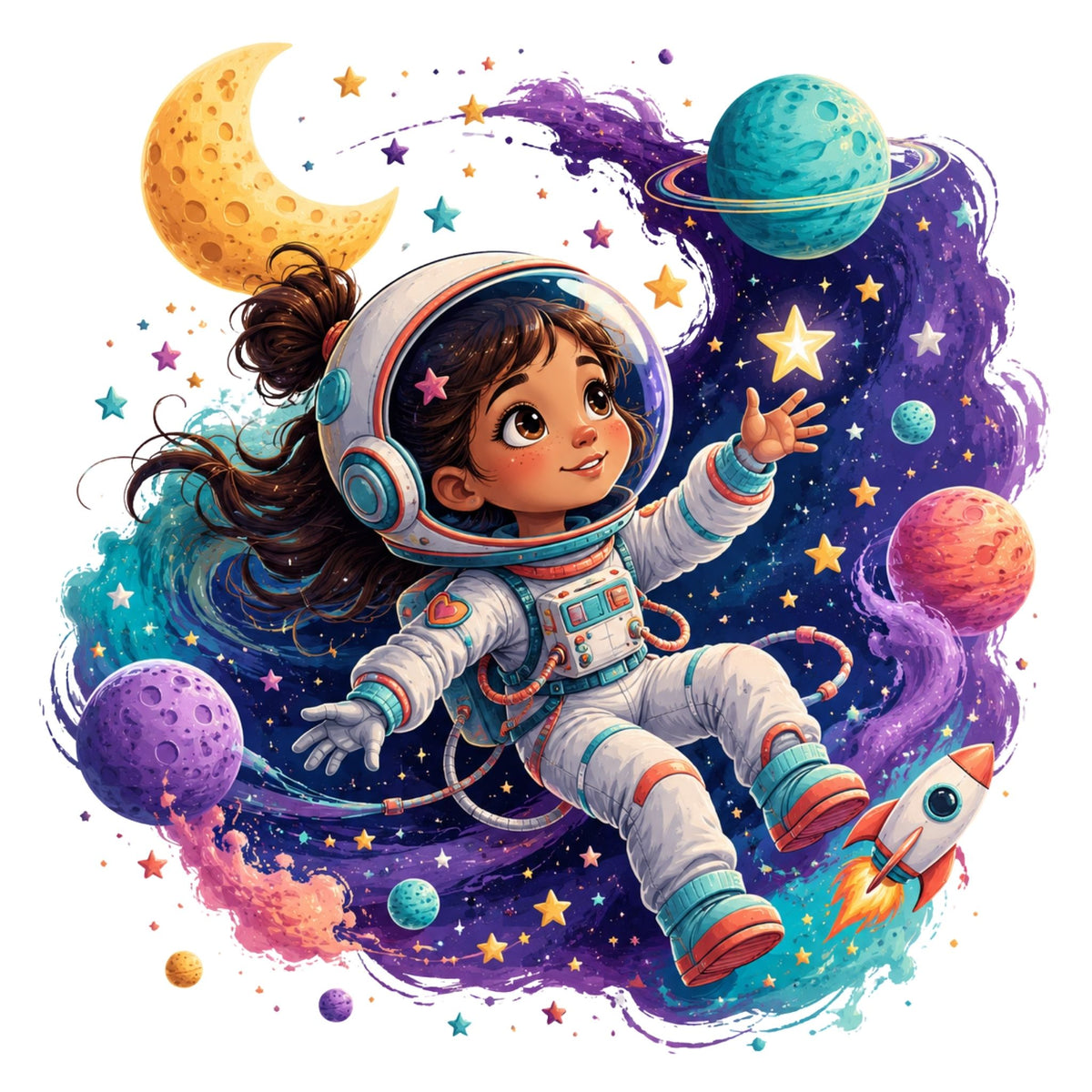 تيشيرت أطفال بتصميم كوني Dreamer رائد فضاء