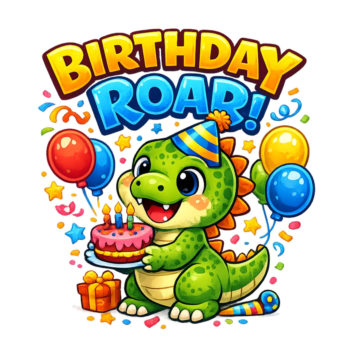 Dinosaur Birthday Roar – Kids’ T-Shirt