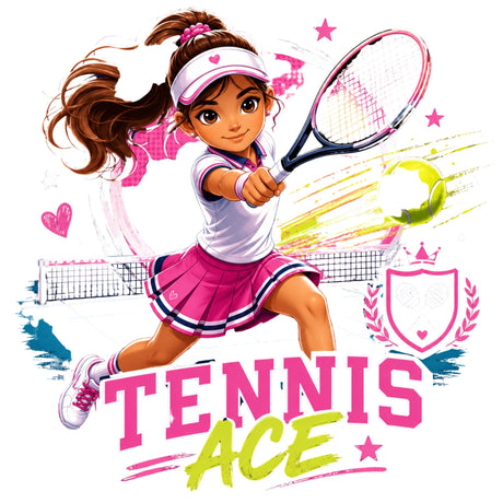 تيشيرت أطفال بتصميم Tennis Ace Girl