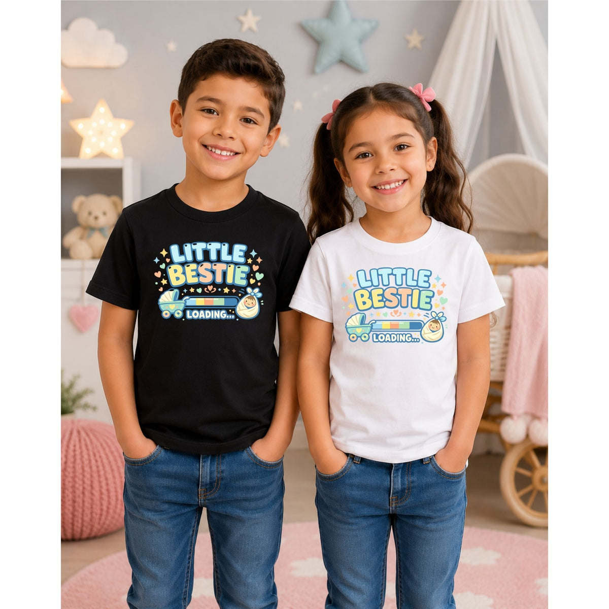تيشيرت أطفال بتصميم الصغير Bestie جاري التحميل