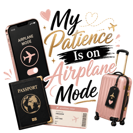 My Patience Is on Airplane Mode – Women’s T-Shirt