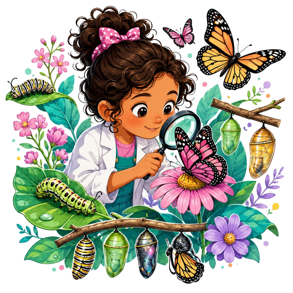 تيشيرت أطفال بتصميم فراشة Biology مختبر