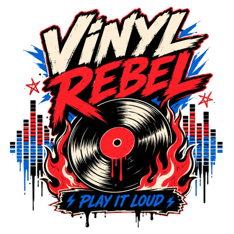 تيشيرت نسائي بتصميم Vinyl Rebel