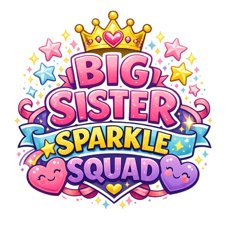 تيشيرت أطفال بتصميم Big Sister Sparkle Squad