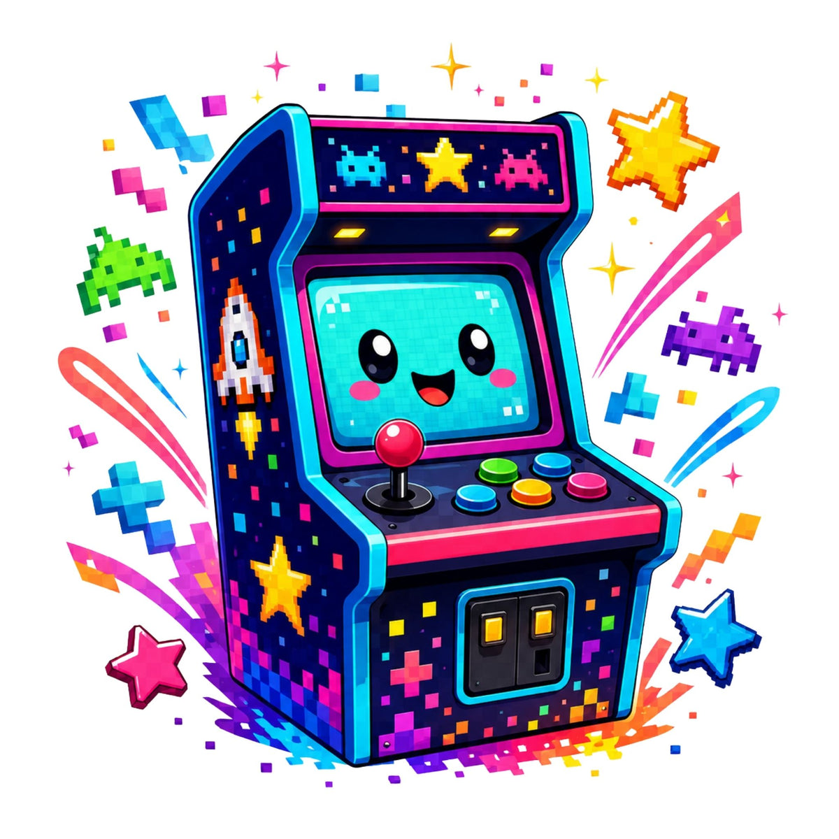 تيشيرت أطفال بتصميم Retro Arcade Blast
