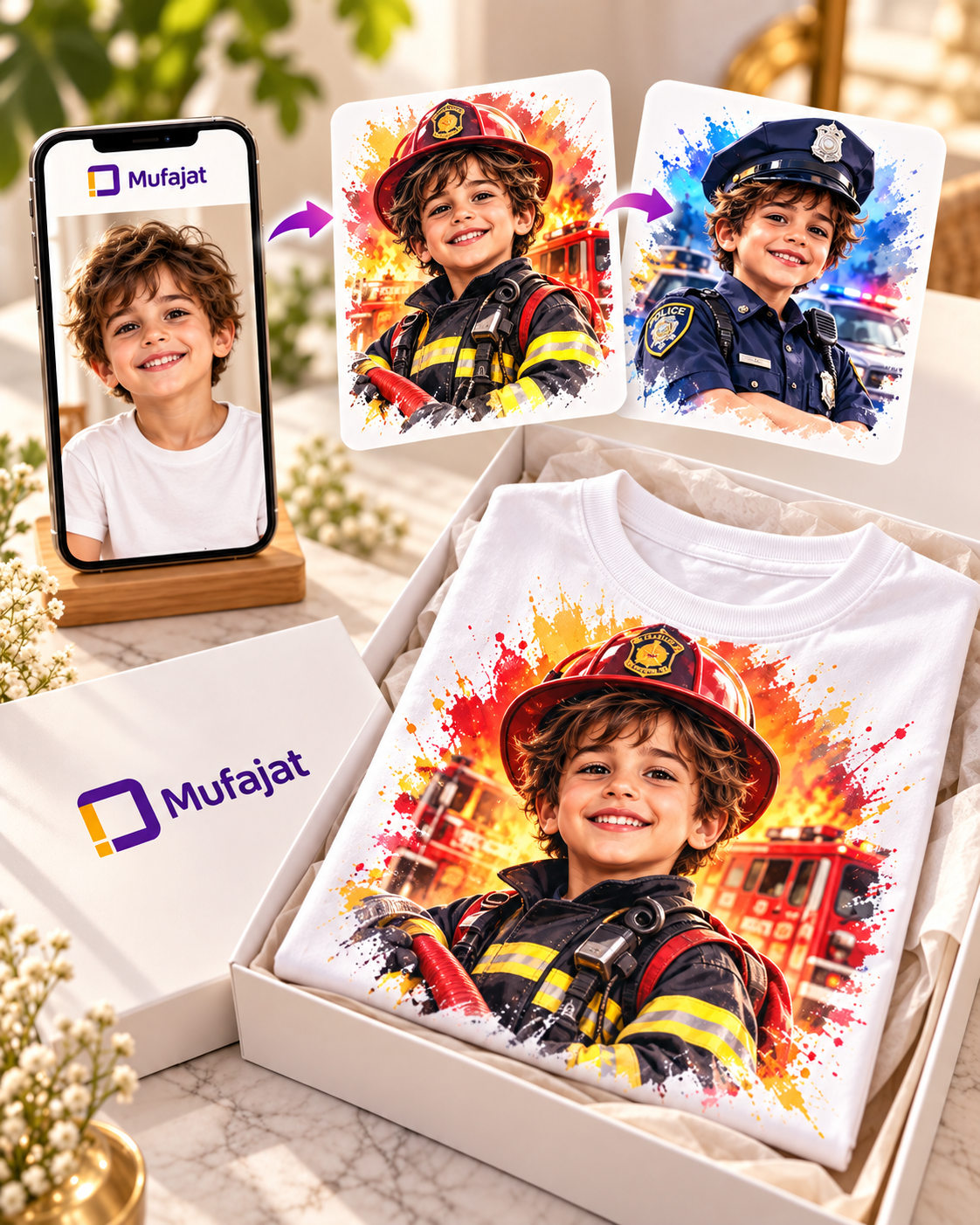Dream Job Hero – AI Photo T-Shirt