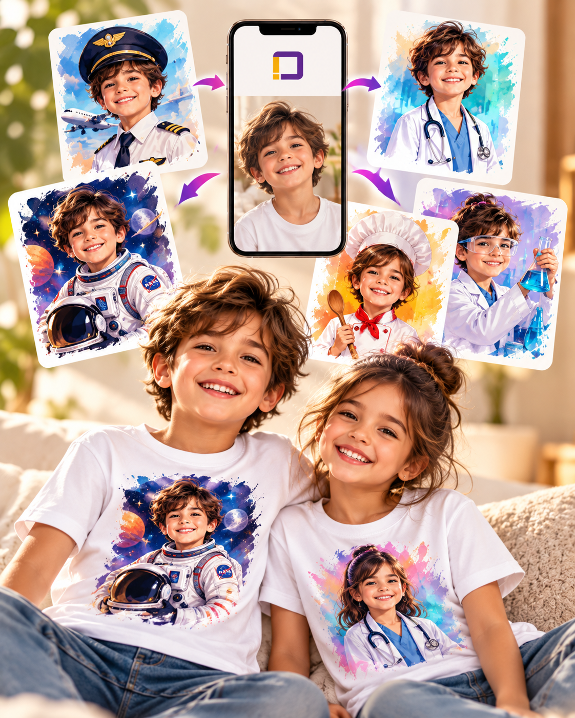 Dream Job Hero – AI Photo T-Shirt