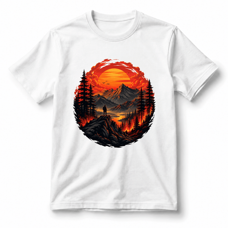 Fiery Mountain Sunset T-Shirt