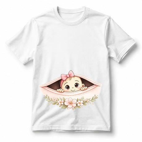 تيشيرت Peekaboo Baby Girl Floral Zipper