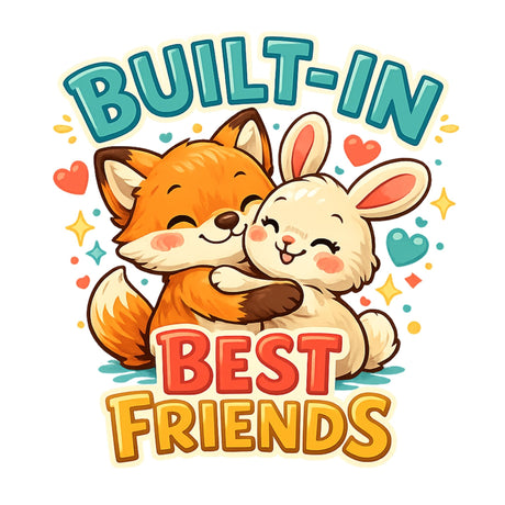 تيشيرت أطفال بتصميم Built-In Best Friends