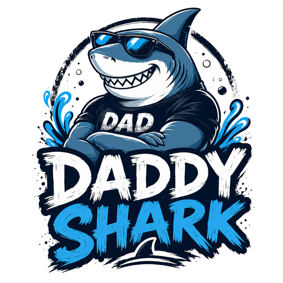 Shark Dad Funny T-Shirt
