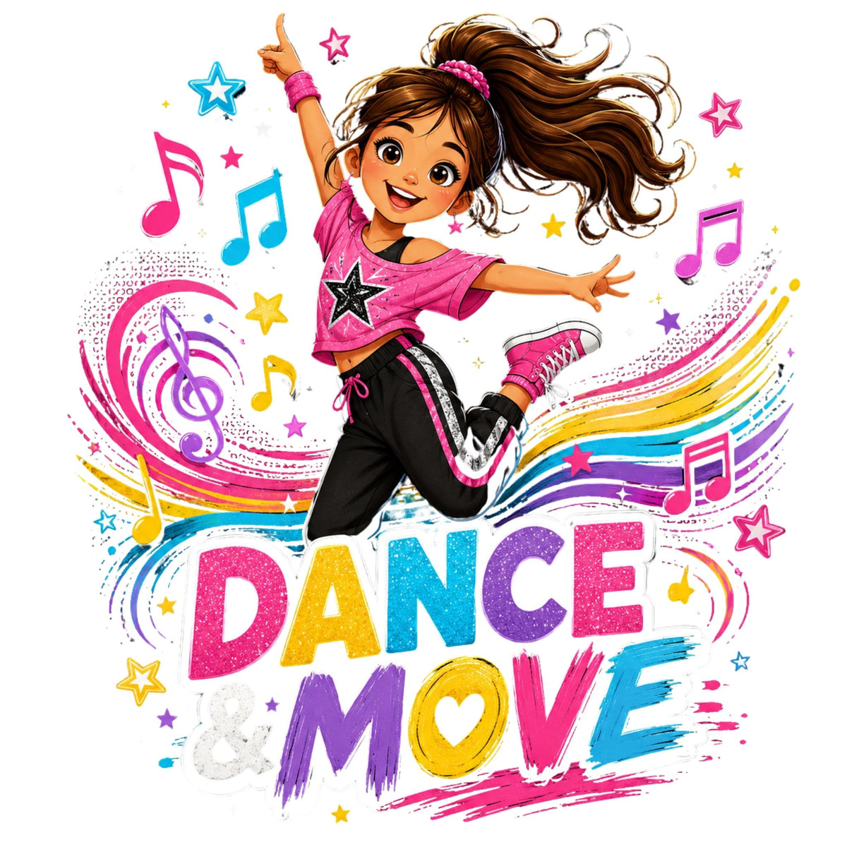 Dance & Move Girl – Kids’ T-Shirt