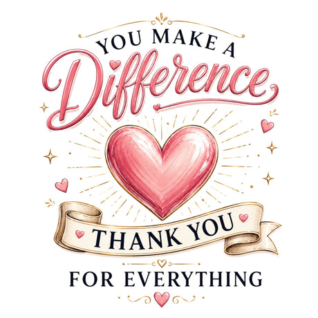 تيشيرت نسائي بتصميم You Make a Difference