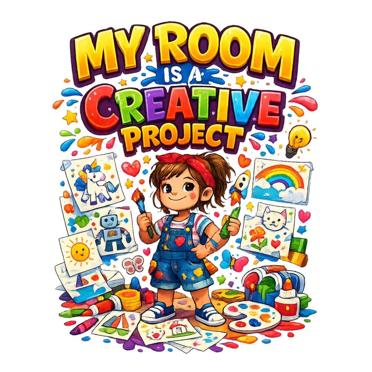 My Room Is a Creative Project – Kids’ T-Shirt