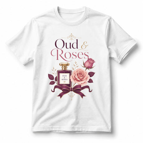 تيشيرت نسائي بتصميم Oud & Roses