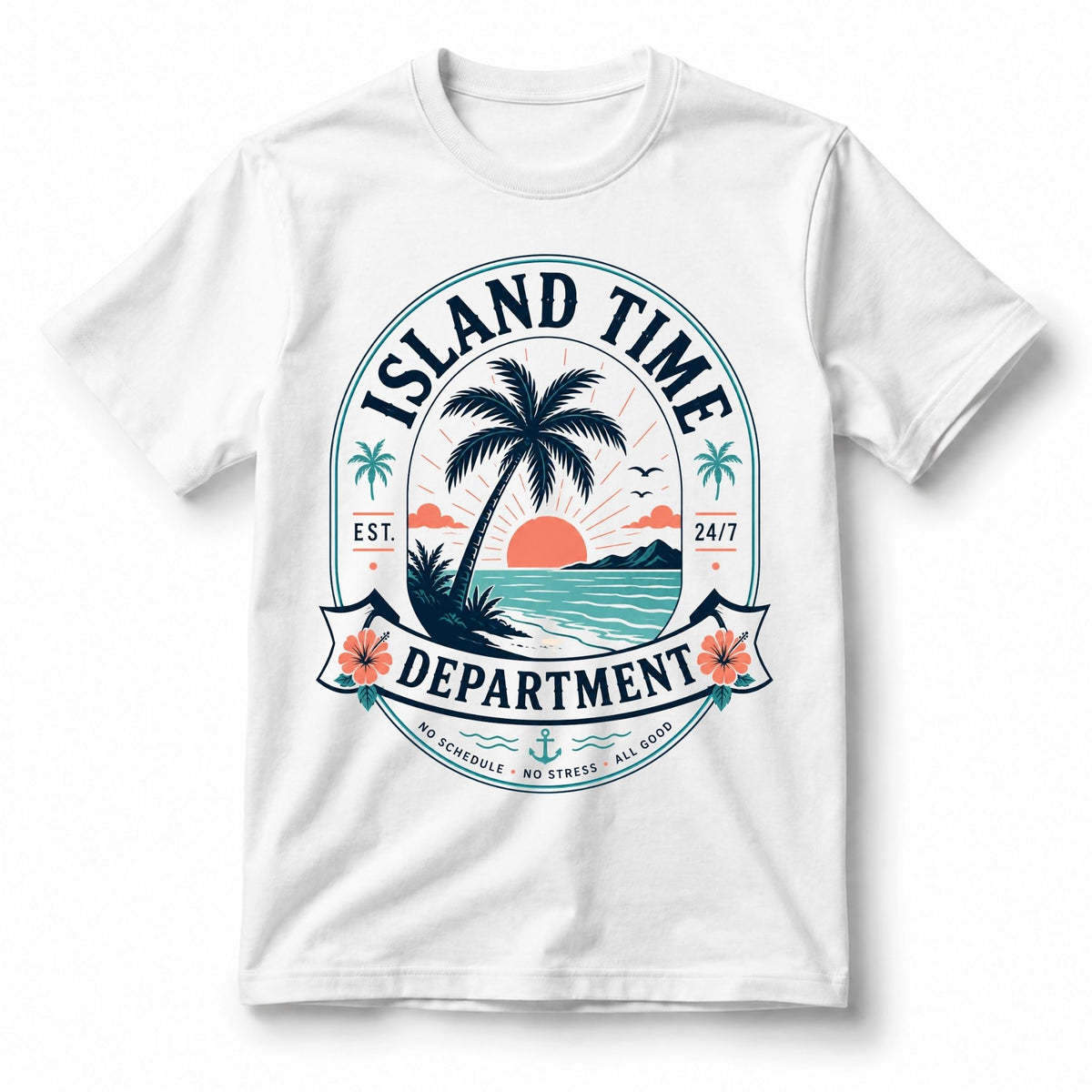 تيشيرت نسائي بتصميم Island Time Department