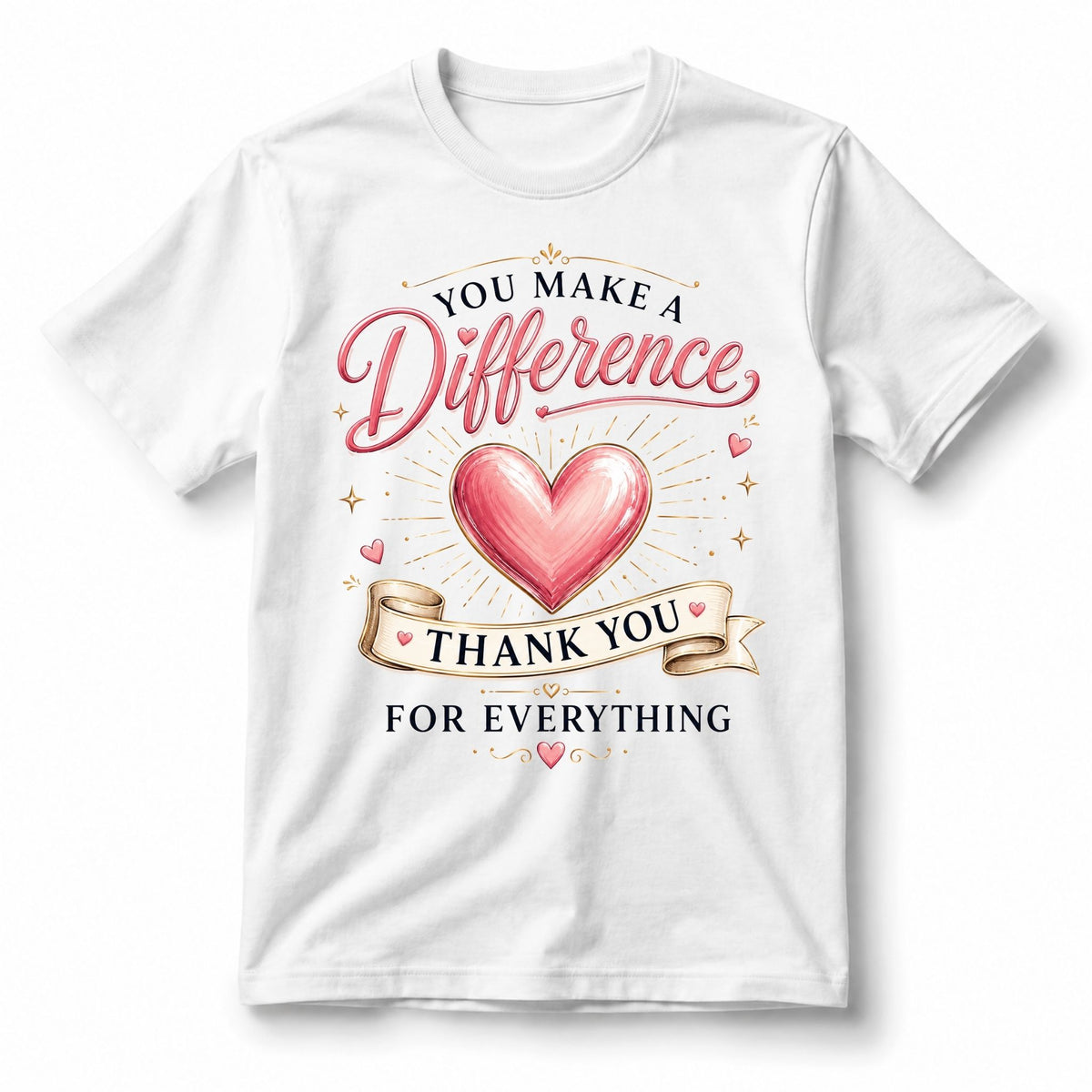 تيشيرت نسائي بتصميم You Make a Difference