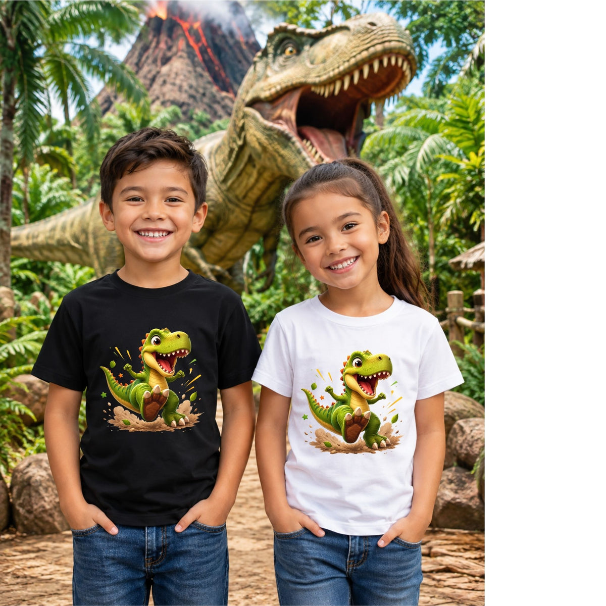 Roar & Stomp T-Rex – Kids’ T-Shirt