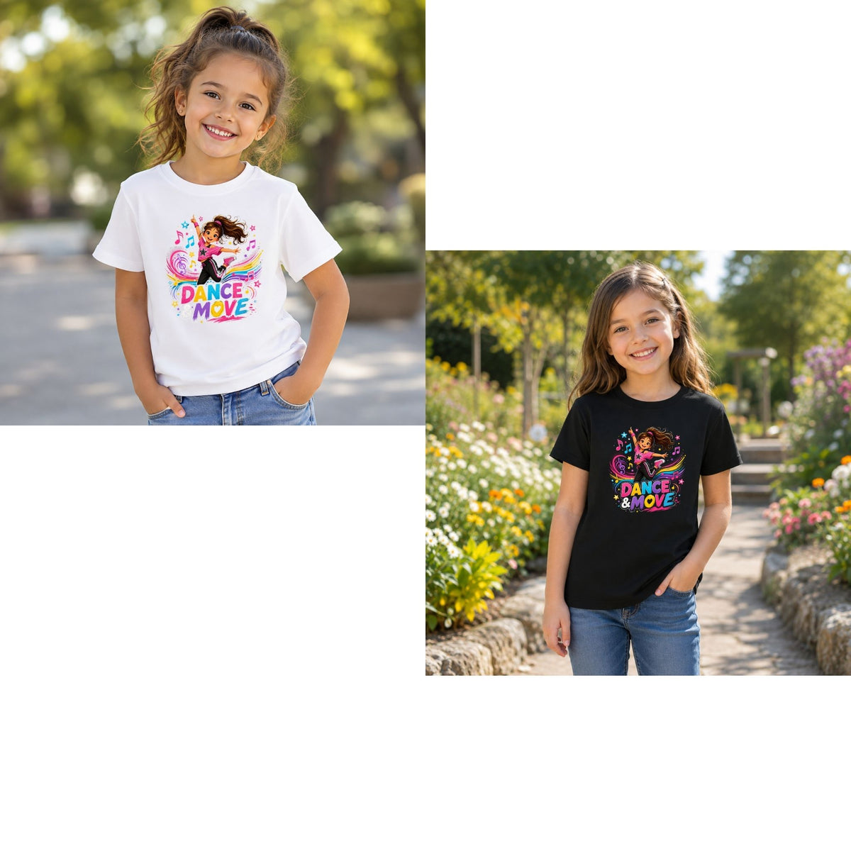 Dance & Move Girl – Kids’ T-Shirt
