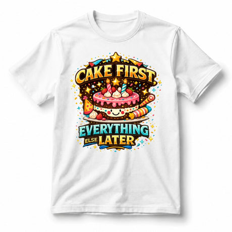 Cake First, Everything Else Later – T-Shirt