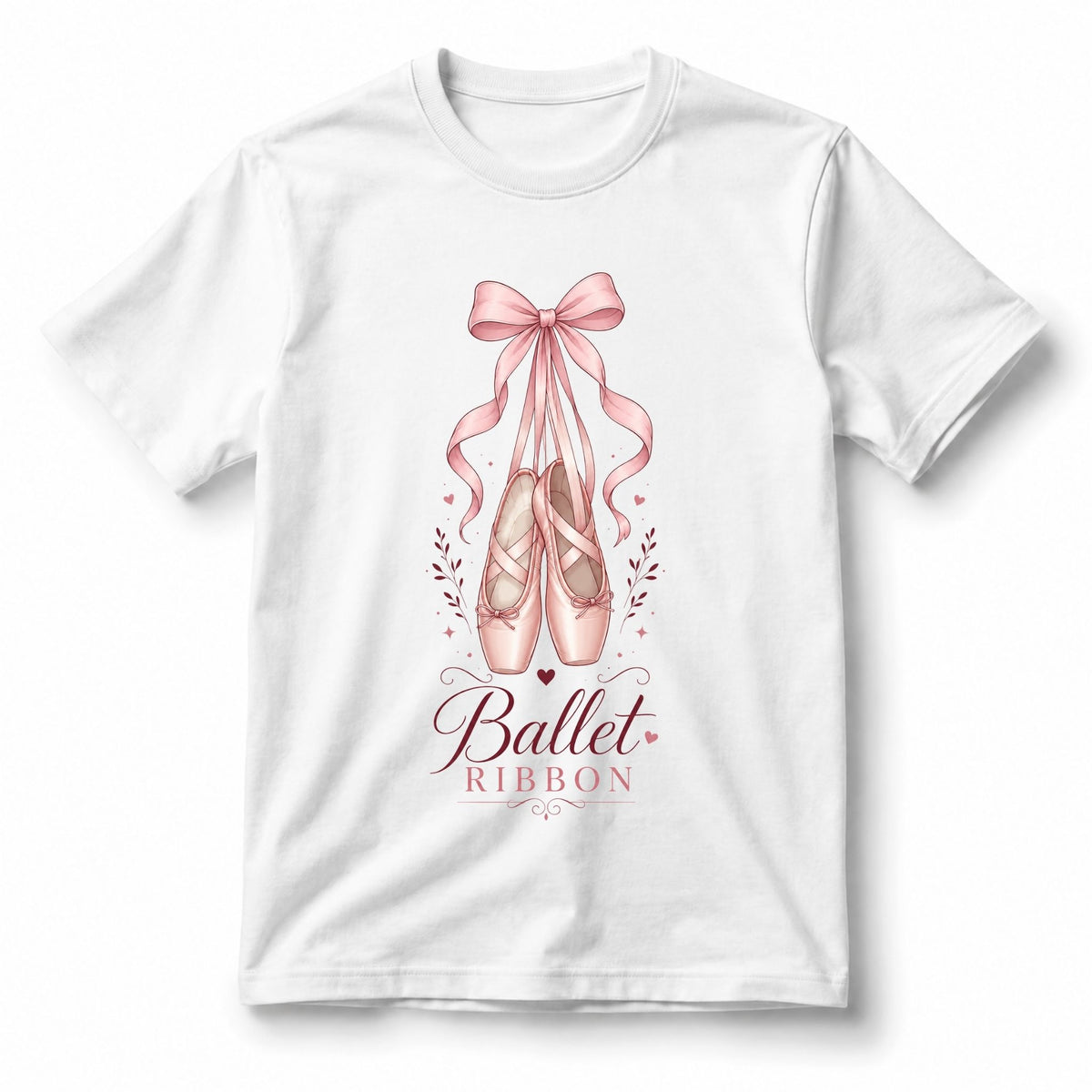 تيشيرت نسائي بتصميم Ballet Ribbon