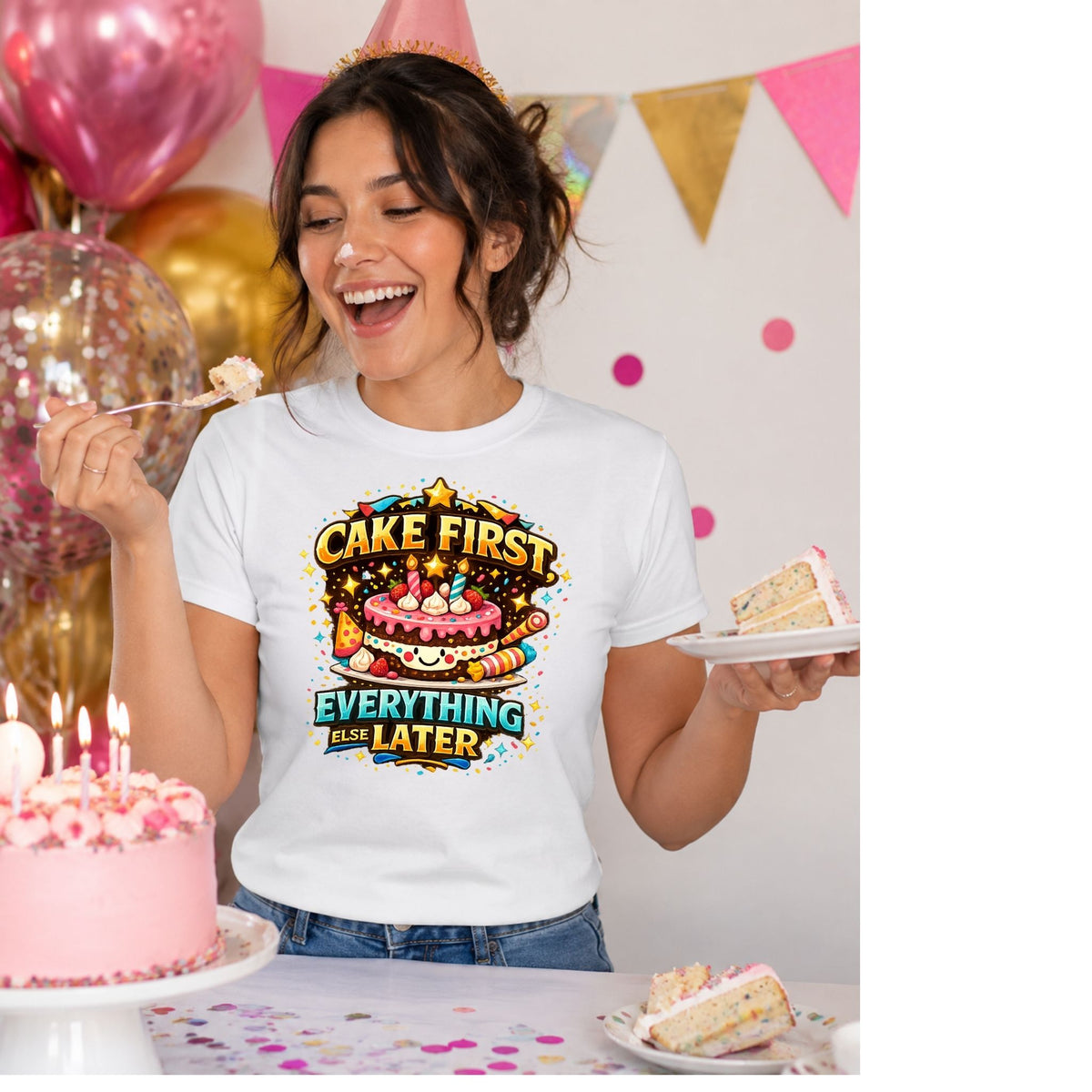 تيشيرت Cake First, Everything Else Later