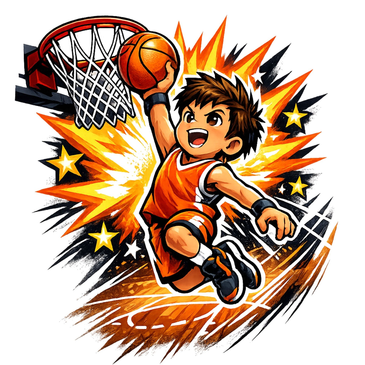تيشيرت أطفال بتصميم Slam Dunk Champ