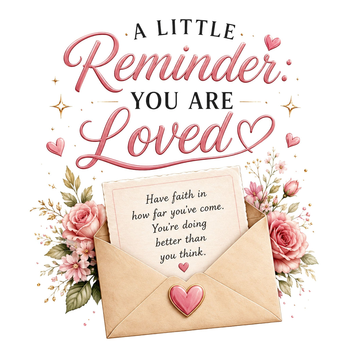 تيشيرت نسائي بتصميم A Little Reminder: You Are Loved
