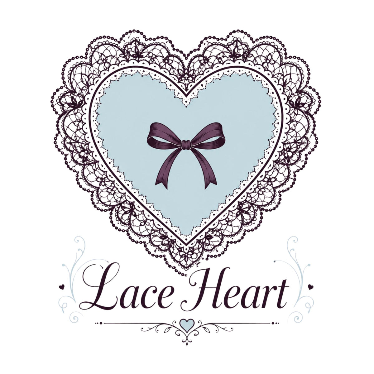 تيشيرت نسائي بتصميم Lace Heart