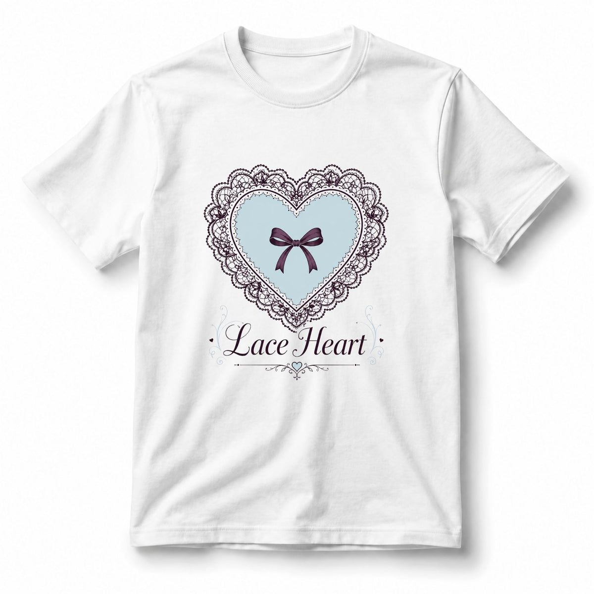 تيشيرت نسائي بتصميم Lace Heart
