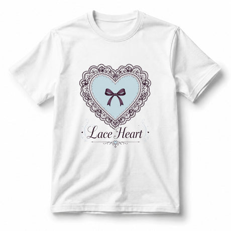 تيشيرت نسائي بتصميم Lace Heart