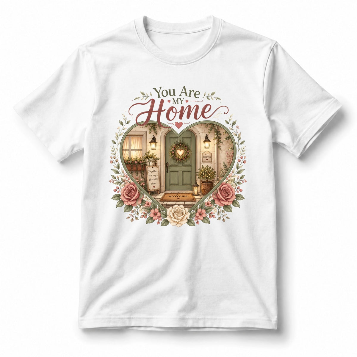 تيشيرت نسائي بتصميم You Are My Home