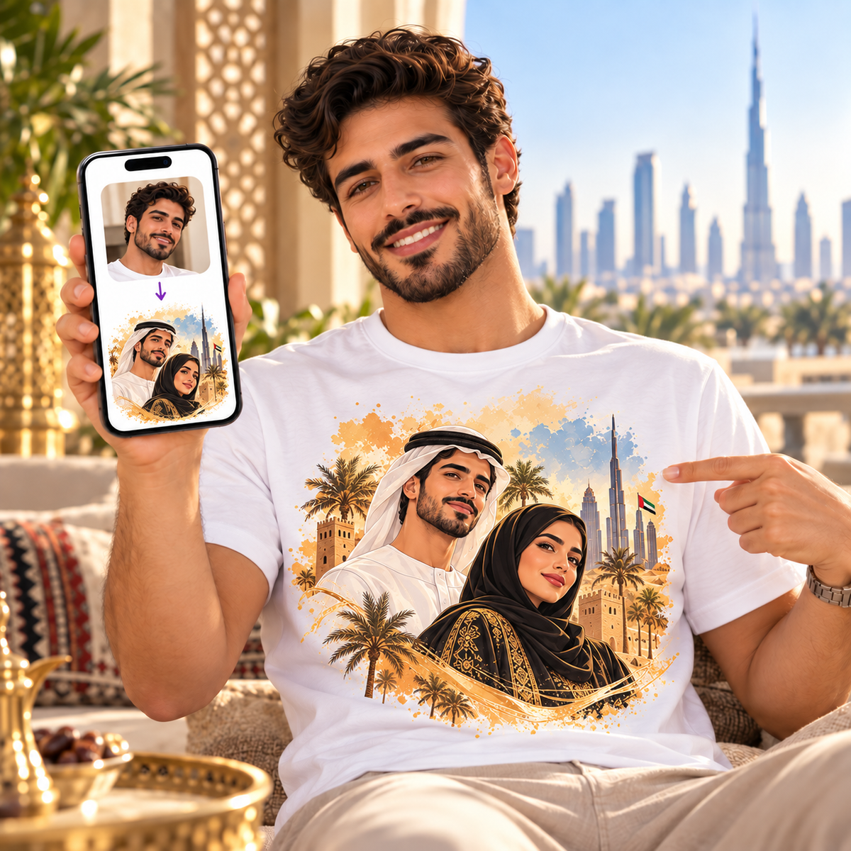 تيشيرت Emirati مخصص بطل