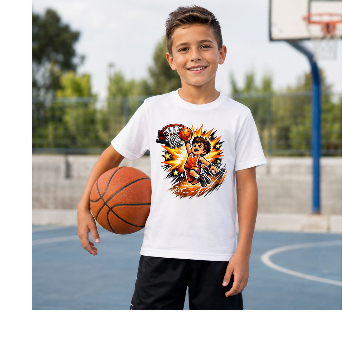 تيشيرت أطفال بتصميم Slam Dunk Champ