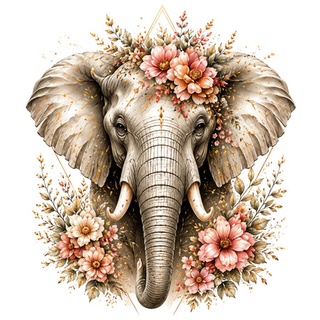 Majestic Elephant Floral Crown – Women’s T-Shirt
