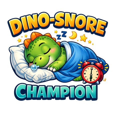 تيشيرت أطفال بتصميم Dino-Snore Champion