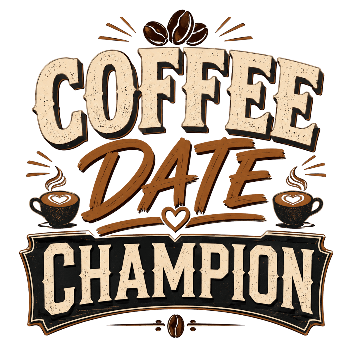 تيشيرت قهوة Date بطل