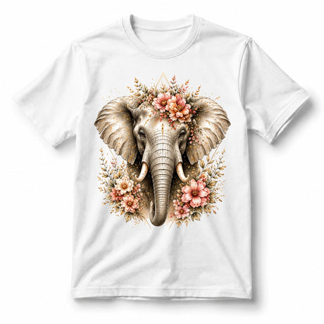 Majestic Elephant Floral Crown – Women’s T-Shirt