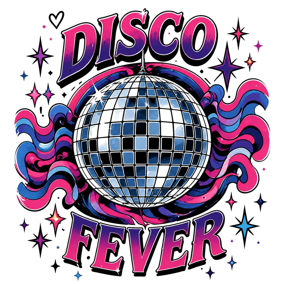 تيشيرت نسائي بتصميم Disco Fever