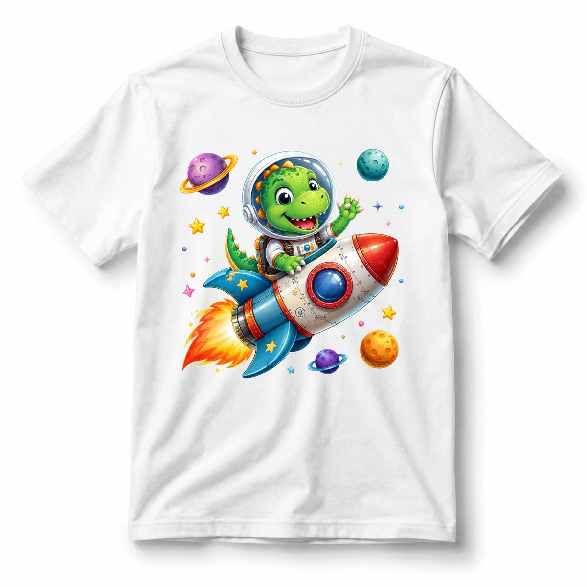 Dino Rocket Explorer – Kids’ T-Shirt