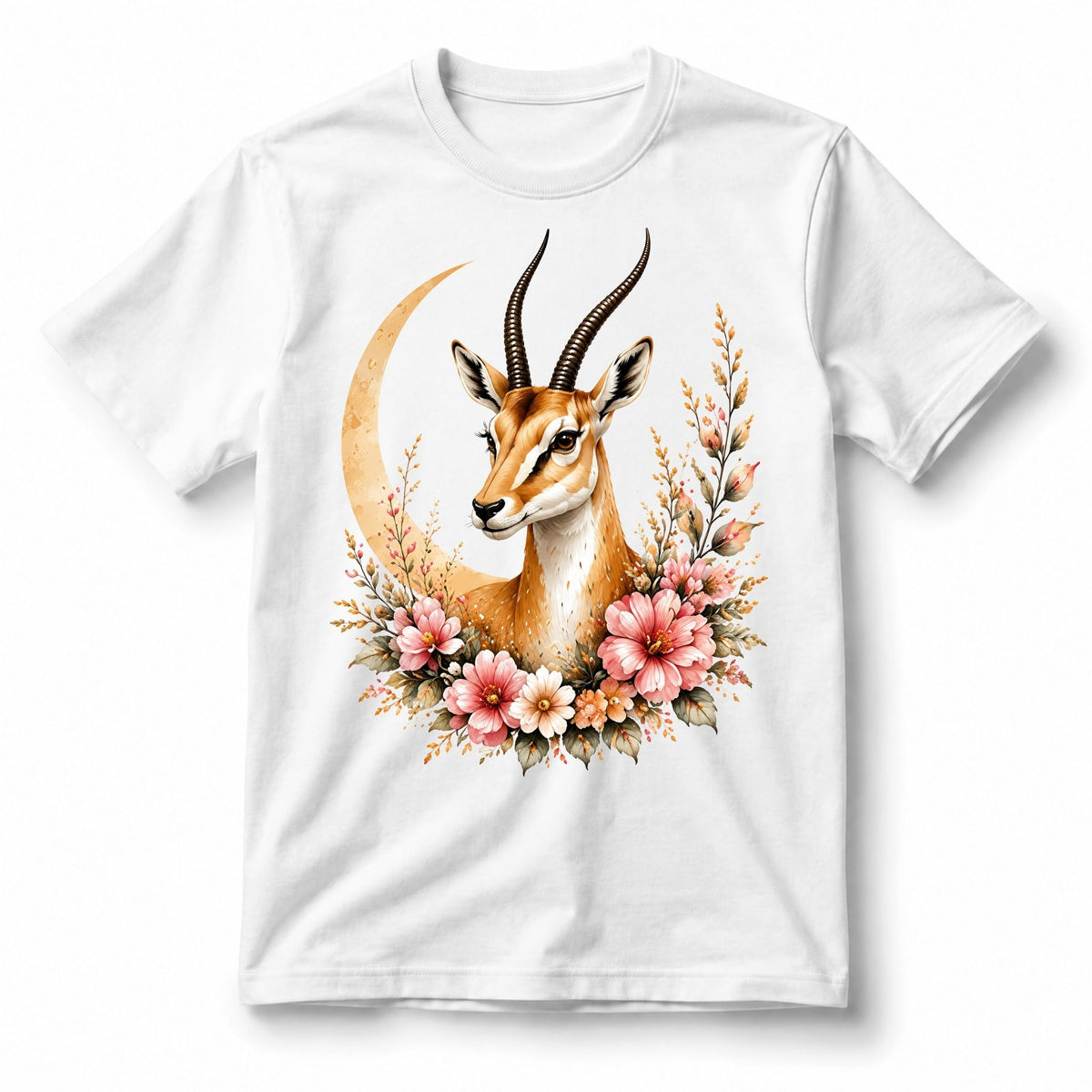 تيشيرت نسائي بتصميم Arabian Gazelle