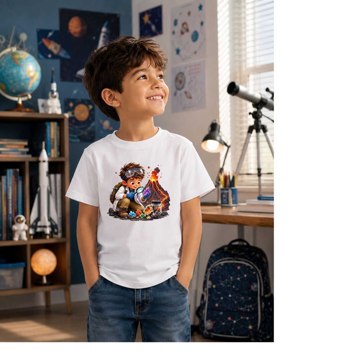 Volcano Explorer – Kids’ T-Shirt