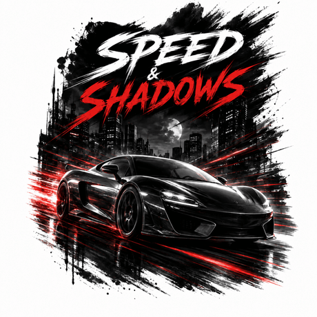 Speed & Shadows Car T-Shirt